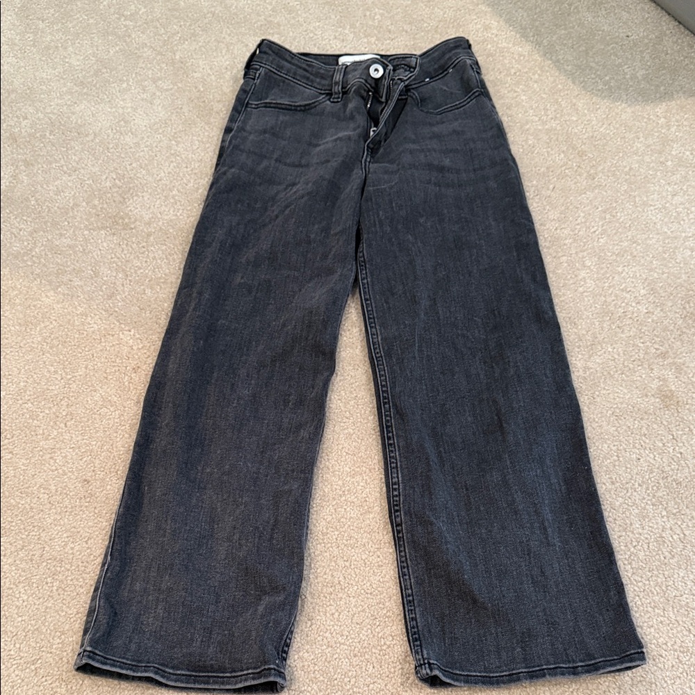 Abercrombie Kids Charcoal Wide-Leg Pants